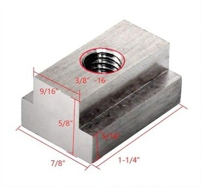 T Slot Nut 3/8"-16 Thread for Toyota Tacoma